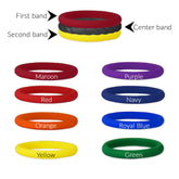 Build Your Own Stackable Silicone Ring Set Rope Black Center